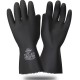 Перчатки Safeprotect КЩС-1-SP LUX черные (латекс, слой Silver, толщ.0,65мм,дл.300мм)